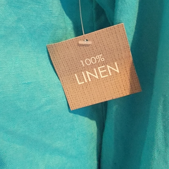 Super Cute Linen Teal Button-Up Hooded Jacket Size XL - Picture 4 of 15